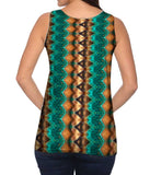 Golden Aqua Snake Skin Pattern