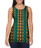 Golden Aqua Snake Skin Pattern