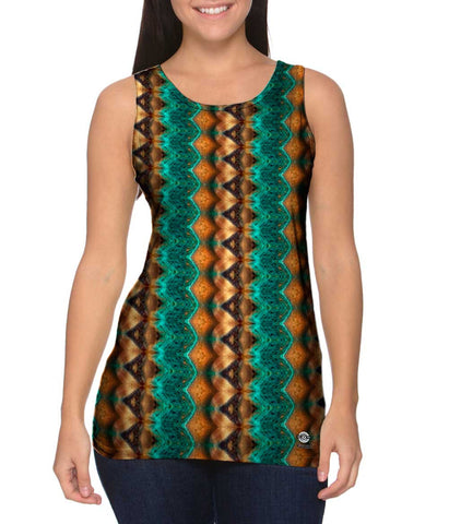 Golden Aqua Snake Skin Pattern