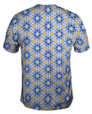 Mosaic Blue Triangles Pattern