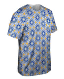 Mosaic Blue Triangles Pattern
