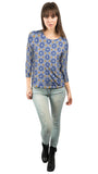Mosaic Blue Triangles Pattern