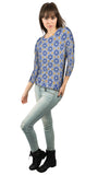 Mosaic Blue Triangles Pattern