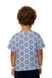 Kids Mosaic Blue Triangles Pattern