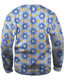 Mosaic Blue Triangles Pattern