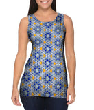 Mosaic Blue Triangles Pattern