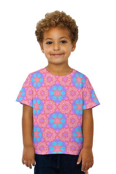Kids Pink Starts Pattern&nbsp;Kids T-Shirt