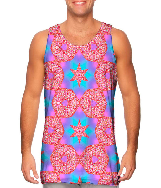 Pink Starts Pattern Mens Tank Top