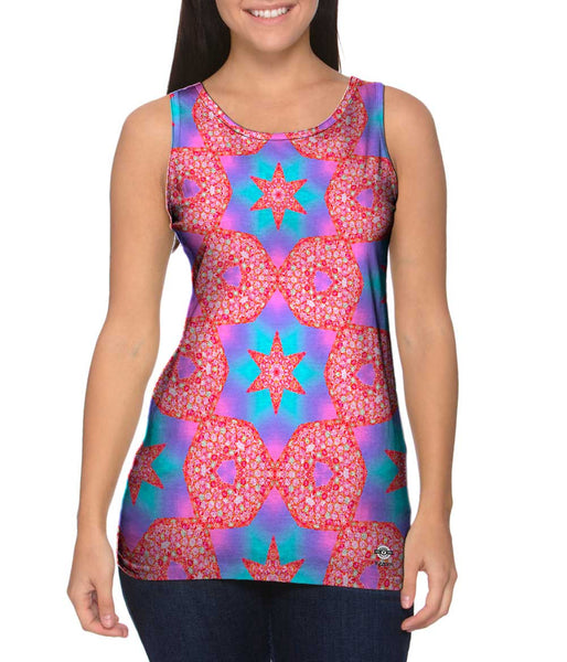 Pink Starts Pattern&nbsp;Womens Tank Top
