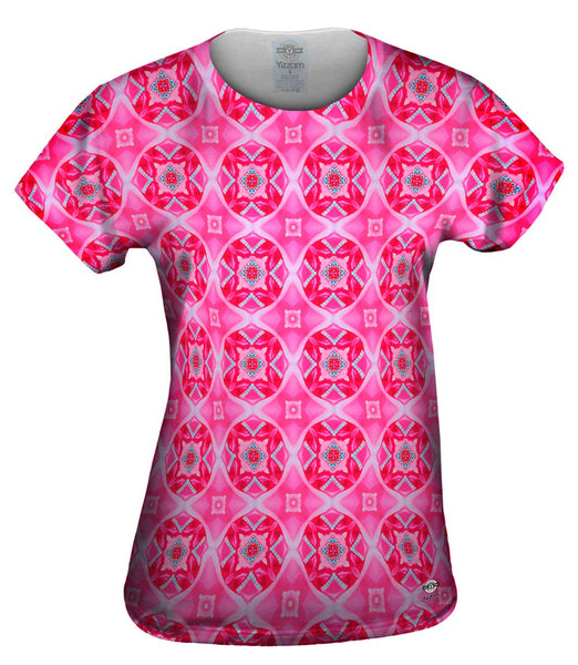 Pink Trippy Roses Womens Top