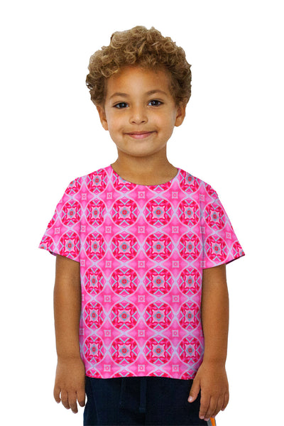 Kids Pink Trippy Roses Kids T-Shirt