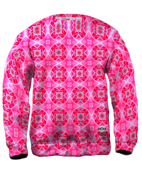 Pink Trippy Roses Mens Sweatshirt