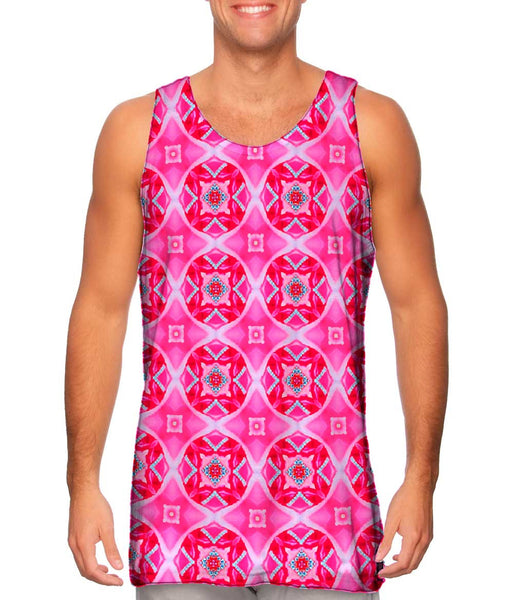 Pink Trippy Roses&nbsp;Mens Tank Top