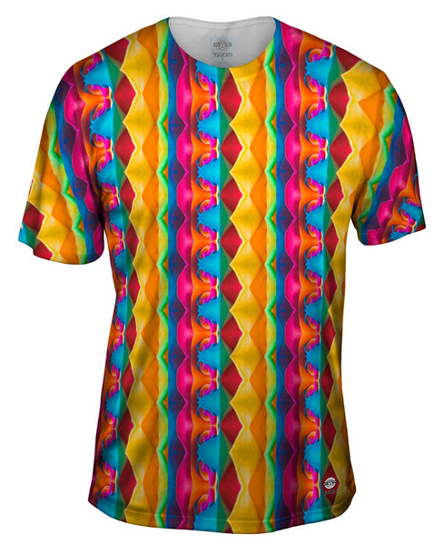 Summer Day Columns Pattern Mens T-Shirt