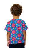 Kids Smell The Blue Flowers Pattern