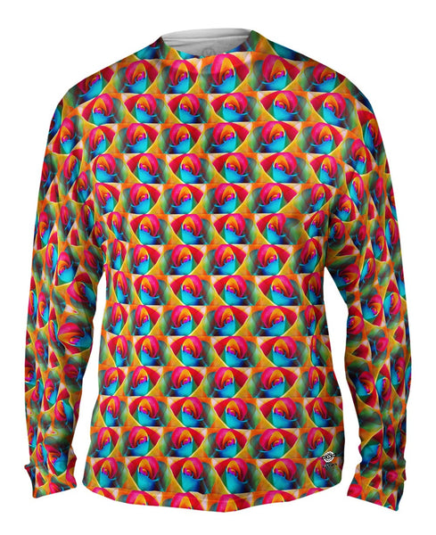 Ziggy Zaggy Trippy Pattern Mens Long Sleeve