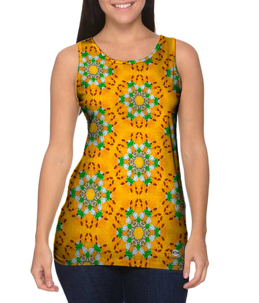 Golden Umbrella Pattern&nbsp;Womens Tank Top