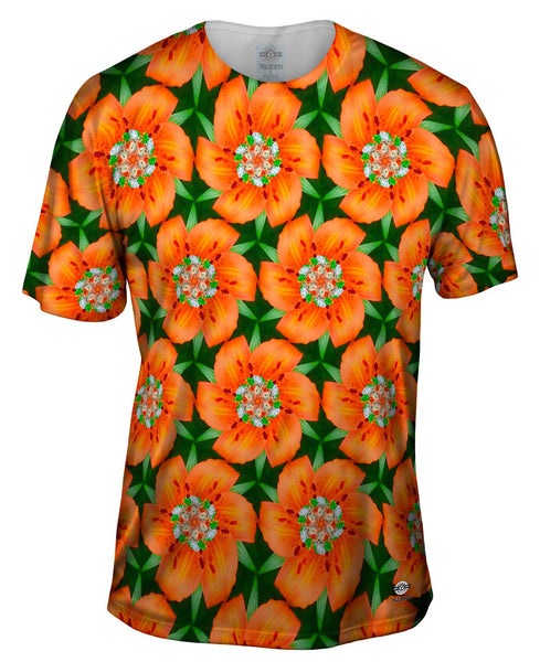 Orange Sao Paulo Pattern Mens T-Shirt