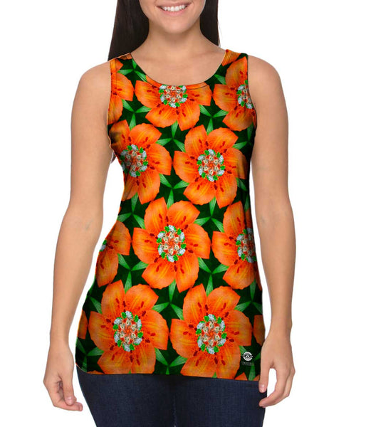 Orange Sao Paulo Pattern&nbsp;Womens Tank Top