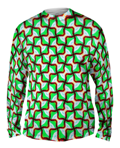 Snakey Shacky Pattern Mens Long Sleeve