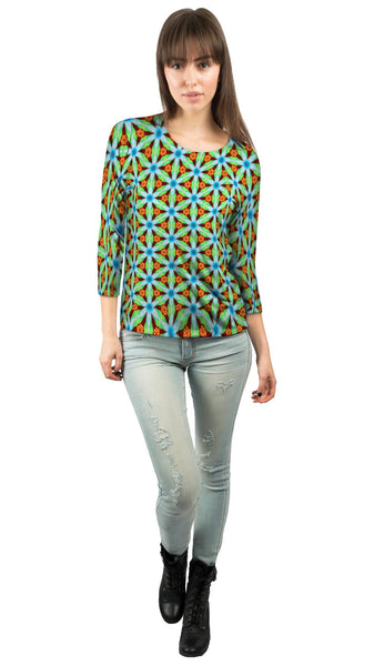 Cube Clubbin Pattern&nbsp;Womens 3/4 Sleeve