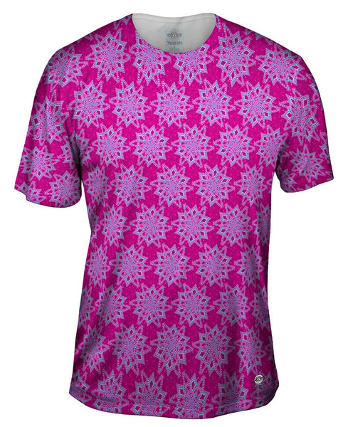 Pink Snowflakes Mens T-Shirt