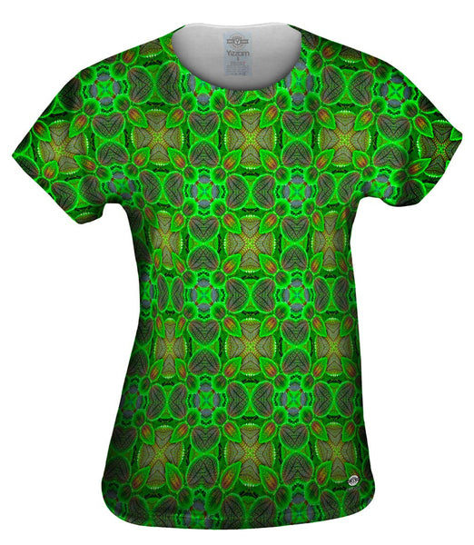 Green Foliage Pattern&nbsp;Womens Top