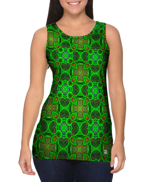 Green Foliage Pattern&nbsp;Womens Tank Top