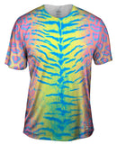 Tiger Leopard Skin Pink Yellow Blue