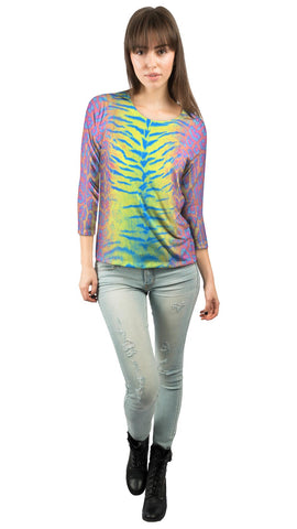 Tiger Leopard Skin Pink Yellow Blue
