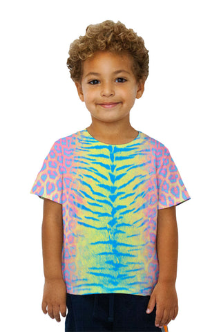 Kids Tiger Leopard Skin Pink Yellow Blue