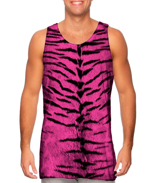 Tiger Leopard Skin Hot Pink&nbsp;Mens Tank Top