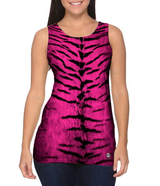 Tiger Leopard Skin Hot Pink&nbsp;Womens Tank Top