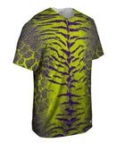 Tiger Leopard Skin Purple Lime Green