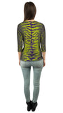 Tiger Leopard Skin Purple Lime Green