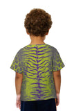 Kids Tiger Leopard Skin Purple Lime Green