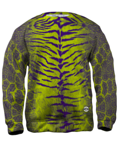 Tiger Leopard Skin Purple Lime Green