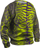 Tiger Leopard Skin Purple Lime Green