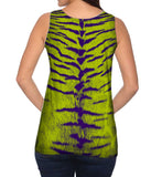 Tiger Leopard Skin Purple Lime Green