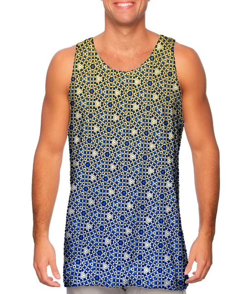 Blue Gold Jewels Mens Tank Top