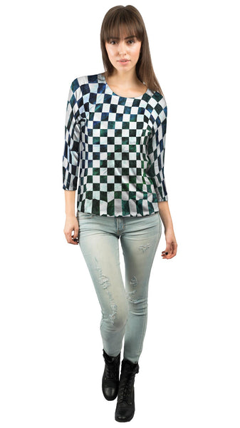 Checkered Dreams Checkered Past&nbsp;Womens 3/4 Sleeve