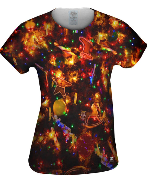 Christmas Lights In The Dark Womens Top