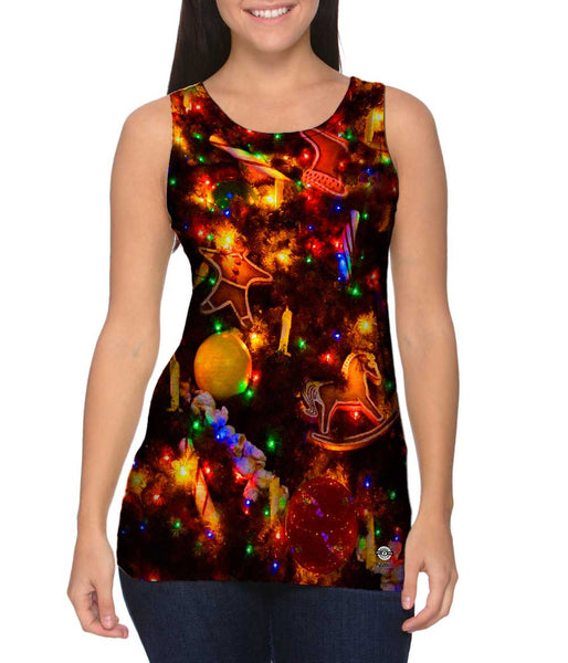 Christmas Lights In The Dark Womens Tank Top