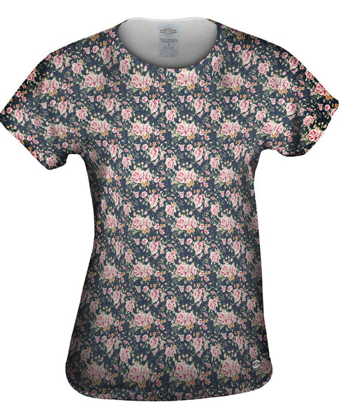 Hipster Flowers Pattern Womens Top
