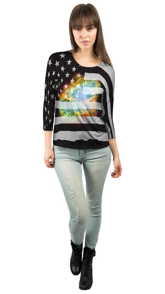 Galaxy Flag&nbsp;Womens 3/4 Sleeve