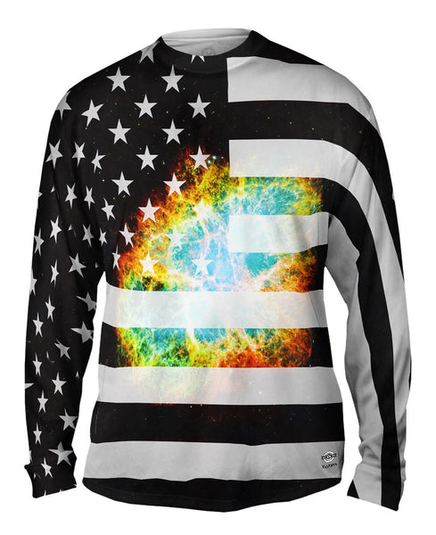 Galaxy Flag Mens Long Sleeve