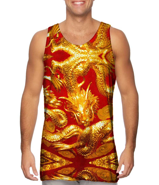 Dancing Gold Dragon&nbsp;Mens Tank Top