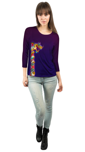 Twist Me Softly Dragon&nbsp;Womens 3/4 Sleeve