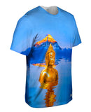 Golden Peaks Buddha And Mount Everest