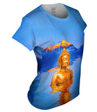 Golden Peaks Buddha And Mount Everest